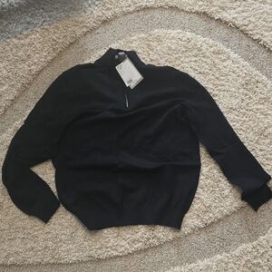 H&M Men's Black Zip Up Sweater